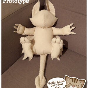 Griffin Kitten prototype, made with cotton calico