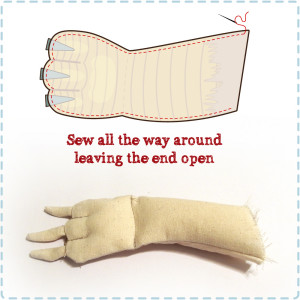 How to sew up the Arm