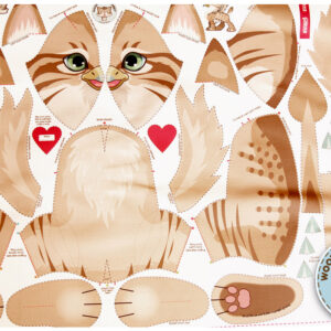 Griffin Kitten printed fabric