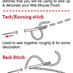 Stitch Guide: Tack/Running stitch & Back stitch