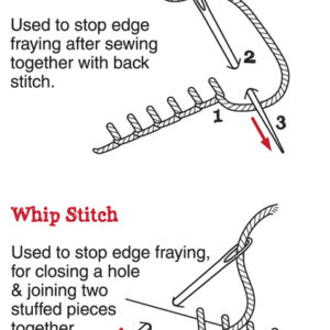 Blanket stitch & Whip stitch.